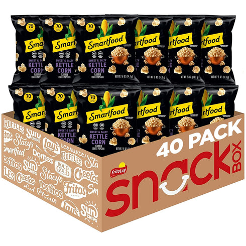Smartfood Popcorn, Sweet & Salty Kettle Corn, 0.5 Ounce (Pack of 40)