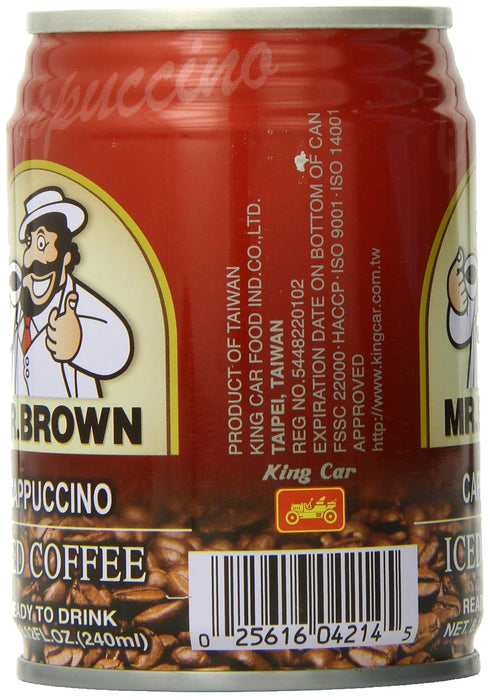 Mr. Brown 8.12 Oz (Pack 24) Iced Coffee, Cappuccino, Fl