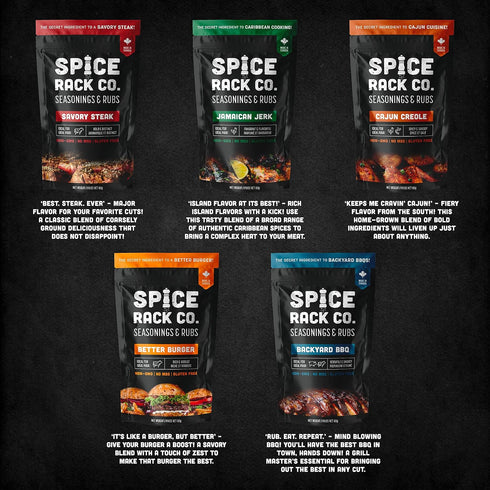 Sets, (5 Pack) Spice Rack Co. BBQ Seasonings And Rubs - Smoking & Grilling Spices and Seasonings Grilling Accessories