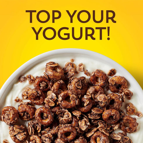 9 10 oz Cheerios Granola, Chocolate, Good Source of Fiber, Excellent Source of Vitamins and Minerals