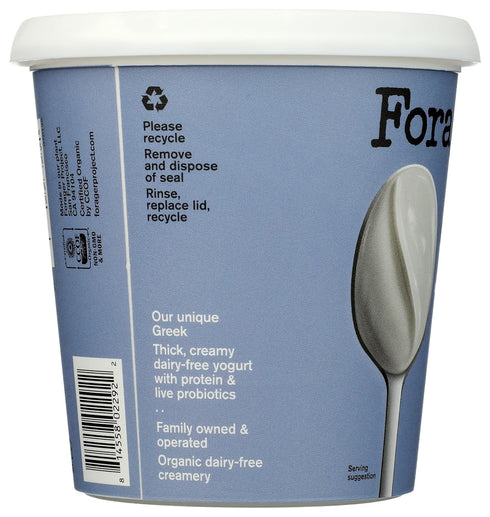 24 OZ FORAGER PROJECT Organic Plain Greek Cashew Yogurt