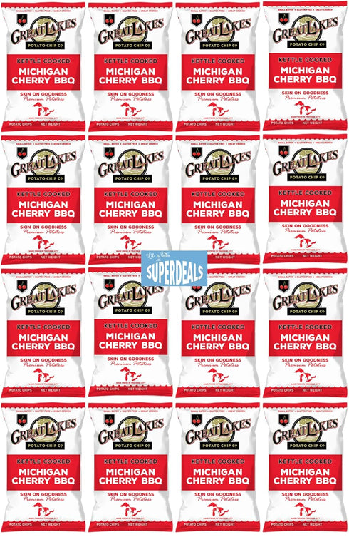 Kettle Cooked Potato Chips by Great Lakes Value Pack Bundled by SUPERDEALS