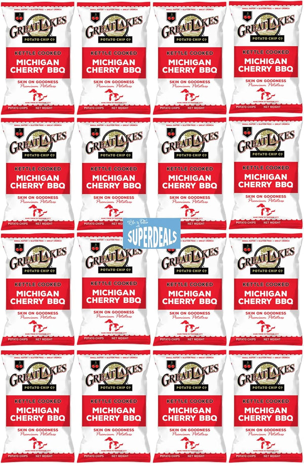 Kettle Cooked Potato Chips by Great Lakes Value Pack Bundled by SUPERDEALS