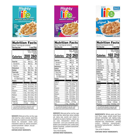 3 Pack (3 Pack) Quaker Mighty Life Multigrain Breakfast Cereal, Flavor Variety
