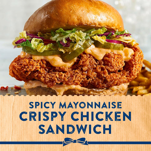 11.5 oz (Pack 2) Hellmann's Spicy Mayonnaise Dressing Squeeze Bottle For a Rich, Creamy Condiment Made with Real Chili