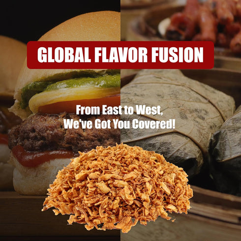 Flying Horse 16 oz (1 lb) Crispy Fried Red Onion (Hanh Phi) | Golden Brown, Crunchy & Aromatic | Authentic Asian-Style