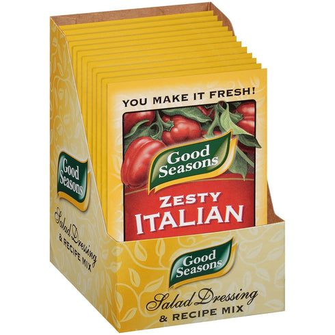 Good Seasons (24 Pack, 0.6 Oz Packets) Zesty Italian Dressing & Recipe Seasoning Mix Ct