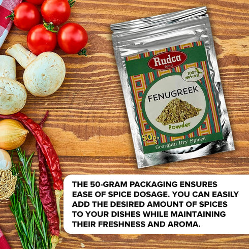 Rudca Food Utsho-Suneli Fenugreek Blue, 100% Natural Dry Spice, Imported from Georgia, 1.78 oz/50 gr