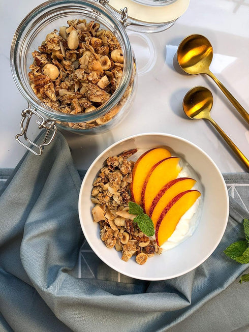 1.5 Food to Live Organic Golden Crunchy Granola, Pounds - Small Batch, Handcrafted, Bulk, Great as Snack for Breakfast