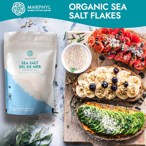 5.3 oz. MARPHYL Organic Sea Salt Flakes, White