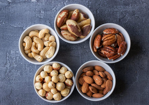 4 Deluxe Unsalted Nuts Mix, Pounds A Blend of Dry Roasted Pecans, Cashews, Hazelnuts, Almonds, Brazil Nuts. Oven