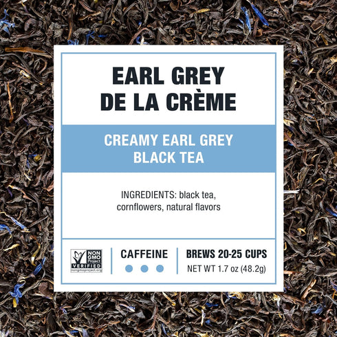 25 1.7 Tiesta Tea - Earl Grey de la Crme, Premium Loose Leaf Tea Blends, Caffeinated Black, Make Hot or Iced & Brews Up
