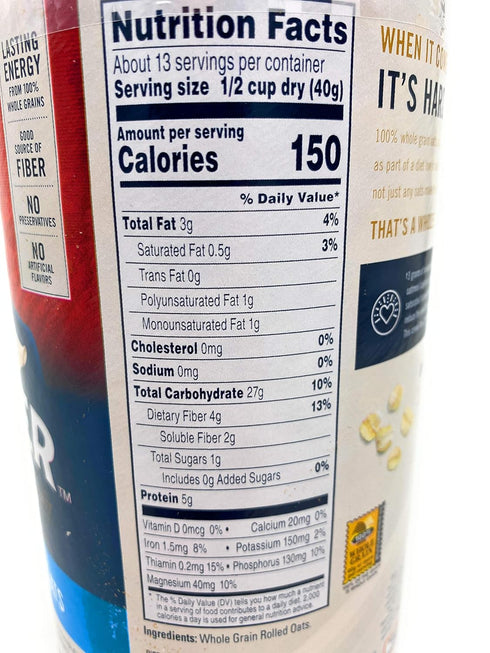 1-Minute 18oz (2-Packs) Quaker Oats Quick Oatmeal, Breakfast Cereal, Canisters