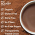 8oz 9 Raaka Double Dark Hot Chocolate Mix - Vegan, Organic, Gluten and Dairy Free - Lightly Sweetened Gourmet Hot Cocoa
