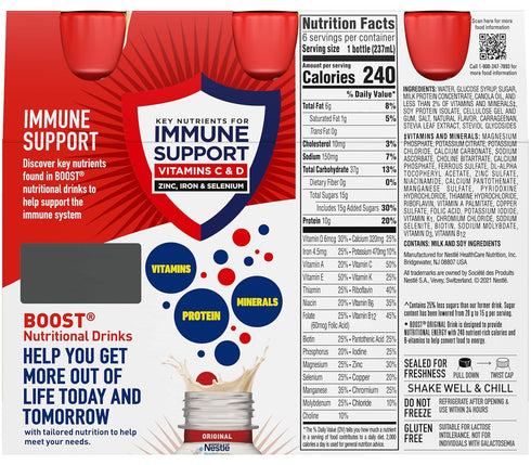 (6 Count (Pack 2), Boost Original Nutritional Energy Balanced Nutritional Drink of Vanilla)