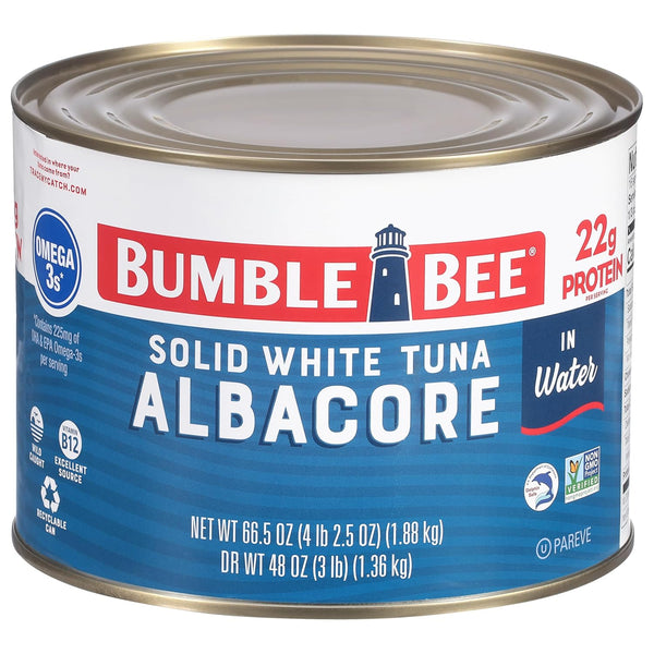 Bumble Bee Solid White Albacore Tuna in Water, 66.5 oz Bulk Food