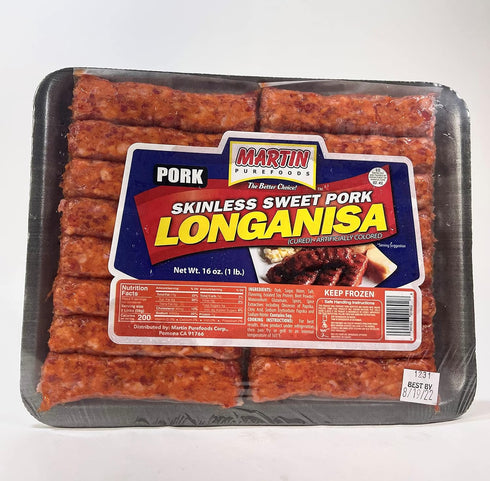 Generic Martin Purefoods Longanisa Sweet Pork Skinless 16 oz (2-Pack)