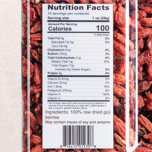 14.1 oz 2 Pack Roots Circle USDA Organic Dried Goji Berries Jar | Bulk Supply of Goji Berry Fruit Superfood | Naturally