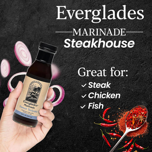 12 oz Everglades Sweet Teriyaki Marinade & Glaze - Bold Blend of Spices & Peppers