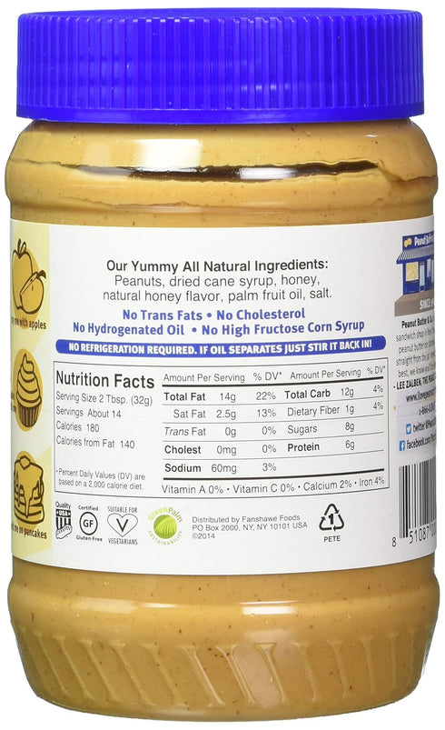 16 oz 2 Peanut Butter & Co The Bee's Knees Peanut Butter with Honey -- - pc