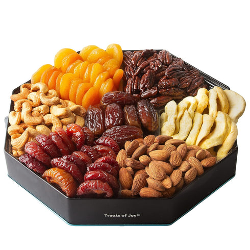 7 Oh! Nuts Section Dried Fruits and Nuts Gift Basket - Gourmet Assorted Fruit & Nut Gifts Baskets - Healthy Food