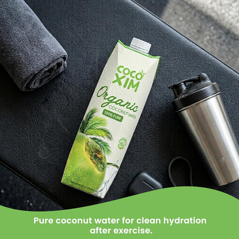 33.8 oz (Pack 12)| 100% COCOXIM Ready to Drink Coconut Water Organic - of Zero Added Sugar| Natural & Fresh