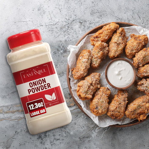 12.3oz, Eastanbul Onion Powder, Premium Turkish White Onion Powder Seasoning, Mediterranean Seasoning for Cooking