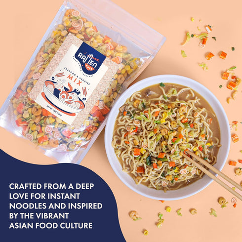 (15oz Ramen Eats Classic Seafood Mix with Dried Vegetables for Noodles Seafood Mix)