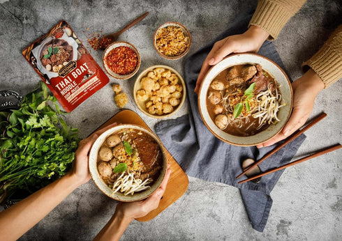 Phetchara Thai Boat Noodle Soup Paste - Delicious, intense, and fragrant with fresh ingredients! Original recipe, easy