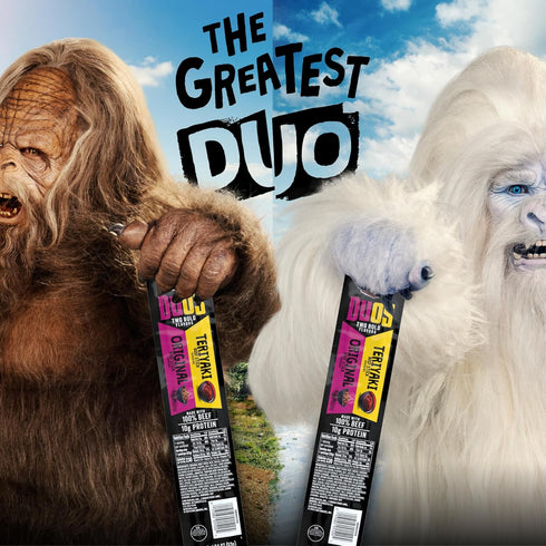 10g 100% Package, 1.84oz (10 Pack 2 Jack Link's DUOs Beef Jerky Meat Snack Sticks with Protein Original & Teriyaki