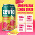 12 oz (8-Pack) Zevia Zero Sugar Soda, Strawberry Lemon Burst, Cans Naturally Sweetened, Zero Calorie Sugar Free Soda