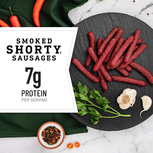 Pack, 2.5 oz Duke's Original, Hot and Spicy, and Hatch Green Chile Smoked Shorty Sausages Variety each