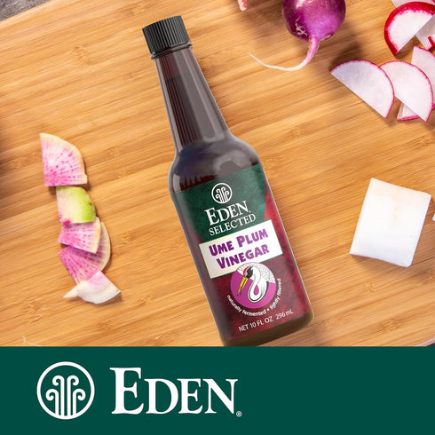 10 oz (3-Pack) Eden Ume Plum Vinegar, Traditionally Made in Japan, No Chemical Additives, Amber Glass Bottle