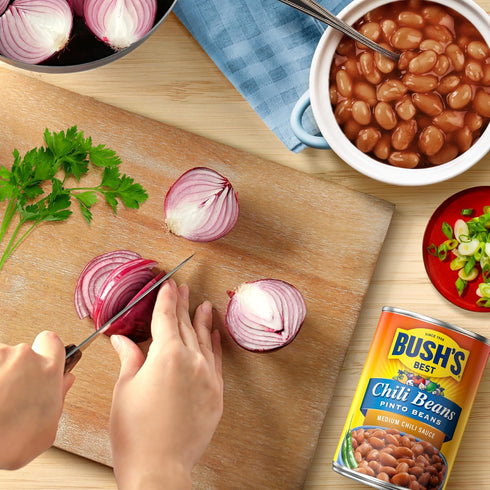 16 oz (12 Bush's Best Medium Pinto Chili Beans, cans)