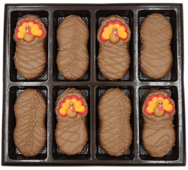 Philadelphia Candies Milk Chocolate Covered Nutter Butter Cookies, Thanksgiving Tom Turkey, Net Wt 8 oz