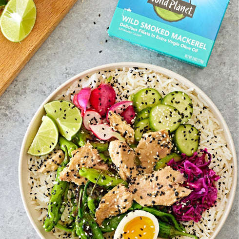 3.9 oz (Pack 1) Wild Planet Wild Smoked Mackerel Fillets in Extra Virgin Olive Oil, Tinned Fish, Canned Salmon
