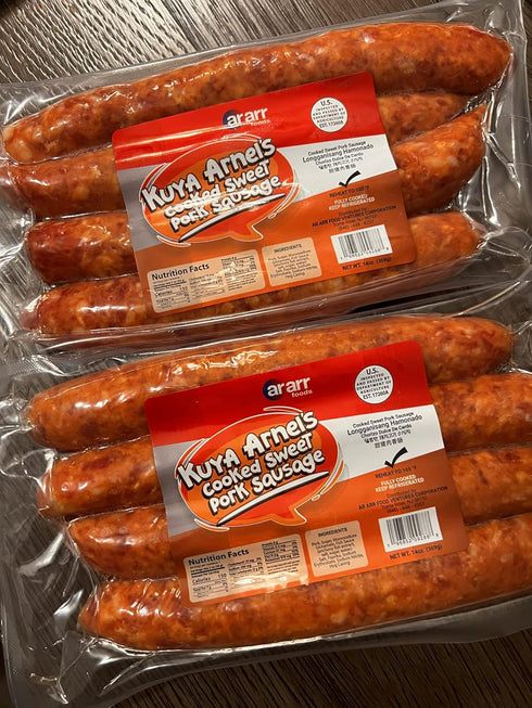 Kuya Arnel's Cooked Sweet Pork Sausage 2 Pack Delicious Sweet Pork Sausage by Kuya Arnel