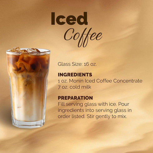 1 Monin - Premium Iced Coffee Concentrate | Clean Label with No Artificial Flavors, No Artificial Preservatives