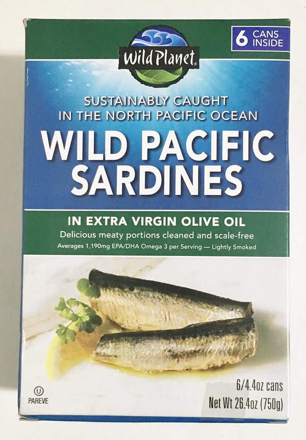 Wild Planet Wild Pacific Sardines in Extra Virgin Olive Oil, 4.4 Ounce