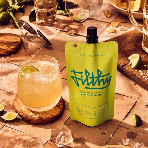 100% 8 Oz 6 Pack Filthy Margarita Mix, Premium Cocktail Mixer, All-Natural, Non-GMO, Vegan & Gluten-Free, Made