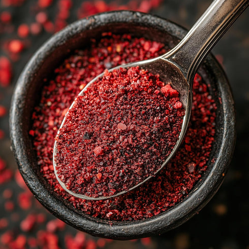 SavorSatch 4oz Ground Sumac Resealable Pouch | Certified Kosher, GMO Free, Allergen-Free | Tangy, Deep Red Spice