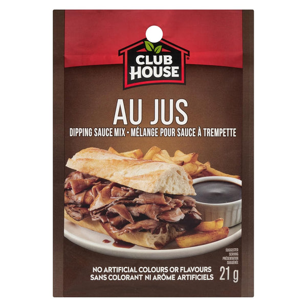 Club House Au Jus Gravy Dipping Sauce Mix, 21g/1oz, Imported from Canada