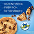 3g 1g 4 Count Atkins Chocolate Chip Protein Cookie, Protein Dessert, Rich in Fiber, Net Carb, Sugar, Keto Friendly