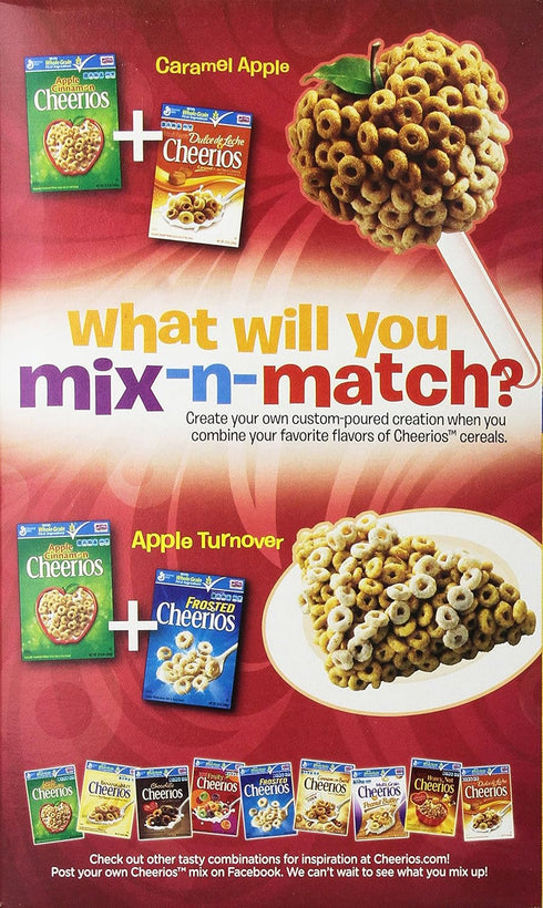 22.7 oz Apple Cinnamon Cheerios Gluten Free Cereal Box