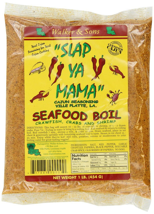 SLAP YA MAMA Seafood Boil Seasoning, 16-Ounce (Pack of 6)