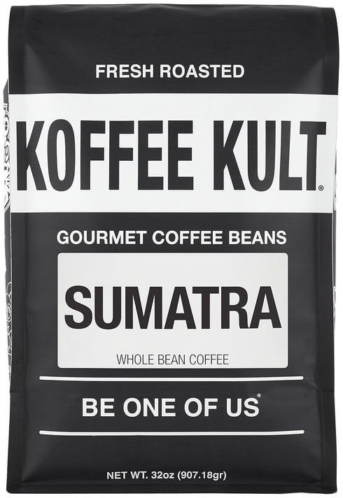 32oz) Koffee Kult Sumatra Coffee Beans Dark Roast - Indonesian Fresh Roasted Coffee Beans(Whole Bean