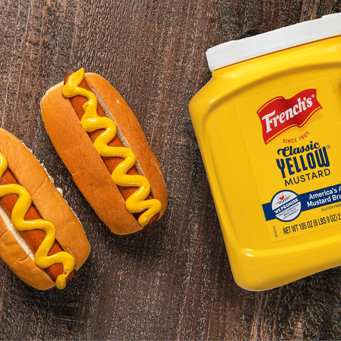 105 oz 105 French's Classic Yellow Mustard, - One Ounce Bulk Container of Tangy and Creamy Yellow Mustard Perfect