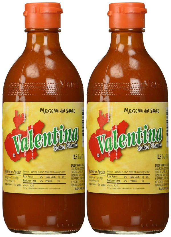 Valentina Salsa Picante Mexican Hot Sauce, 12.5 oz (Pack of 2)