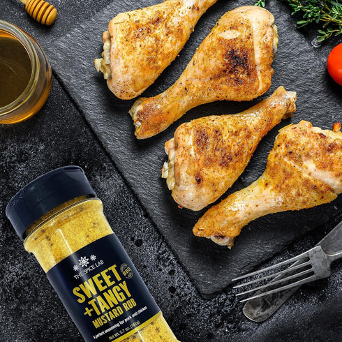 The Spice Lab Sweet + Tangy Mustard Rub - Perfect Harmony Of Honey Mustard Powder To Elevate Your Bbq And Dishes