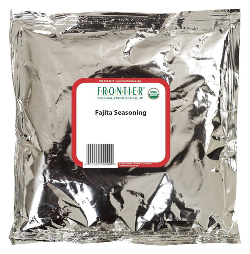 Frontier Co-op Fajita Seasoning, 1-pound Bulk Bag, Great for Beef or Chicken Tacos, Smoky Chili Heat, Certified Organic